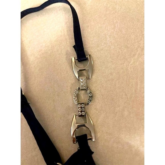 Nicole Miller Women's M Blue Satin Cowl Neck Camisole Blouse Sleeveless - Picture 4 of 5